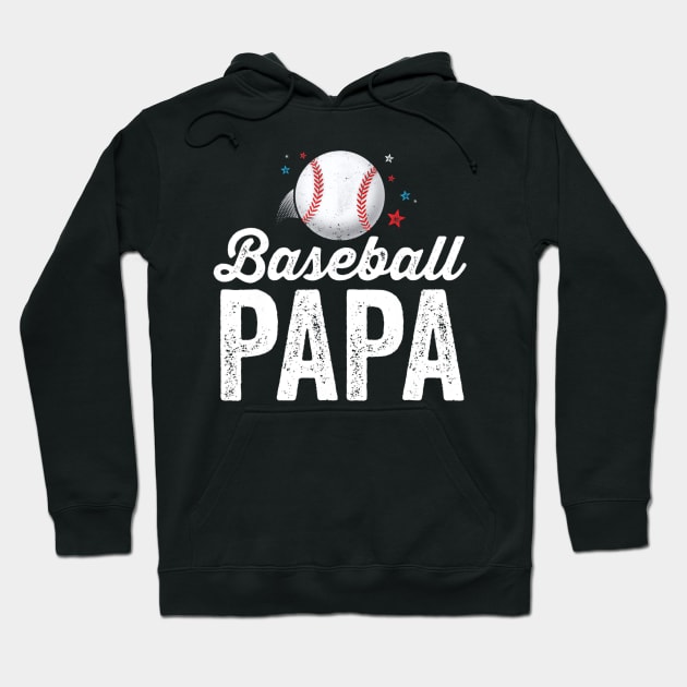 Baseball Papa Dad Father Grandpa Men Hoodie by Vigo